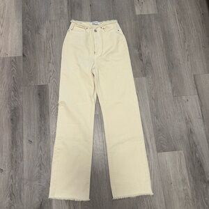 We Wore What Cream Jeans